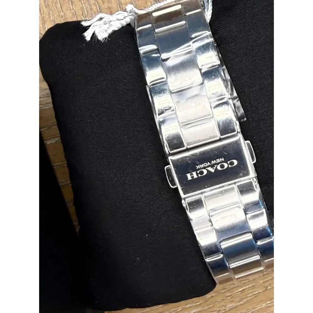 Coach Women’s Stainless Steel Watch Silver Dial Bracelet New With Box